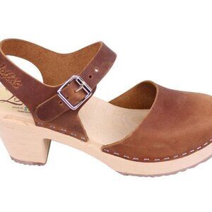 DISCONTINUED! Lotta from Stockholm Highwood Brown Clogs Oiled Nubuck